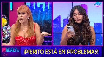 Olenka Mejía muestra foto juntos y pruebas de depósitos que confirmaría su relación con Piero Quispe. Infobae Perú / Captura TV - Magaly TV La Firme