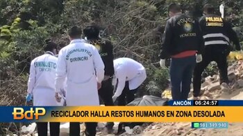 Restos humanos hallados en Ancón serían de un extranjero