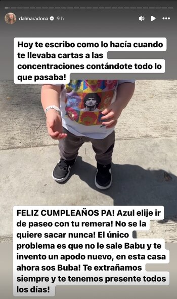 La historia compartida por Dalma