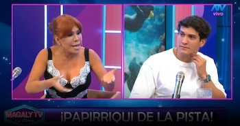 Hijo de María Pía Copello no esperaba advertencia de Magaly Medina sobre un posible ampay: “¿De verdad?”. Captura: Magaly TV La Firme.