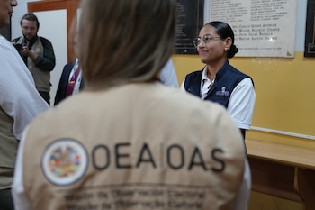 Misión de la OEA saluda ampliación de las elecciones por un día más hasta el 13 de abril. (Foto: OEA)