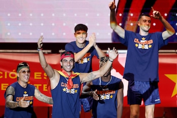 Celebraciones tras la victoria de la selección española en el Mundial 2026