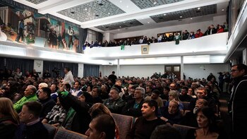 El acto de Pablo Moyano