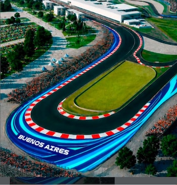 Cómo luciría la nueva Horquilla Larga en el Autódromo de Buenos Aires para la F1 (@f1bsba)
