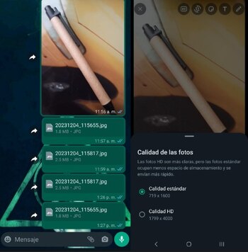 El envío de imágenes en