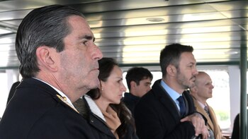 Los tripulantes del ARA Cordero