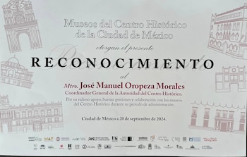 Reconocimiento otorgado por museos
(Facebook/José