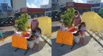 joven vende tacos de guisado