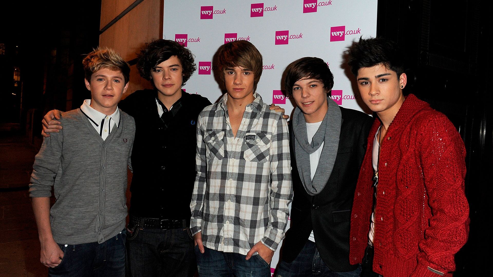 Niall Horan, Harry Styles, Liam Payne, Louis Tomlinson y Zayn Malik durante sus primeros años en la banda (WireImage)
