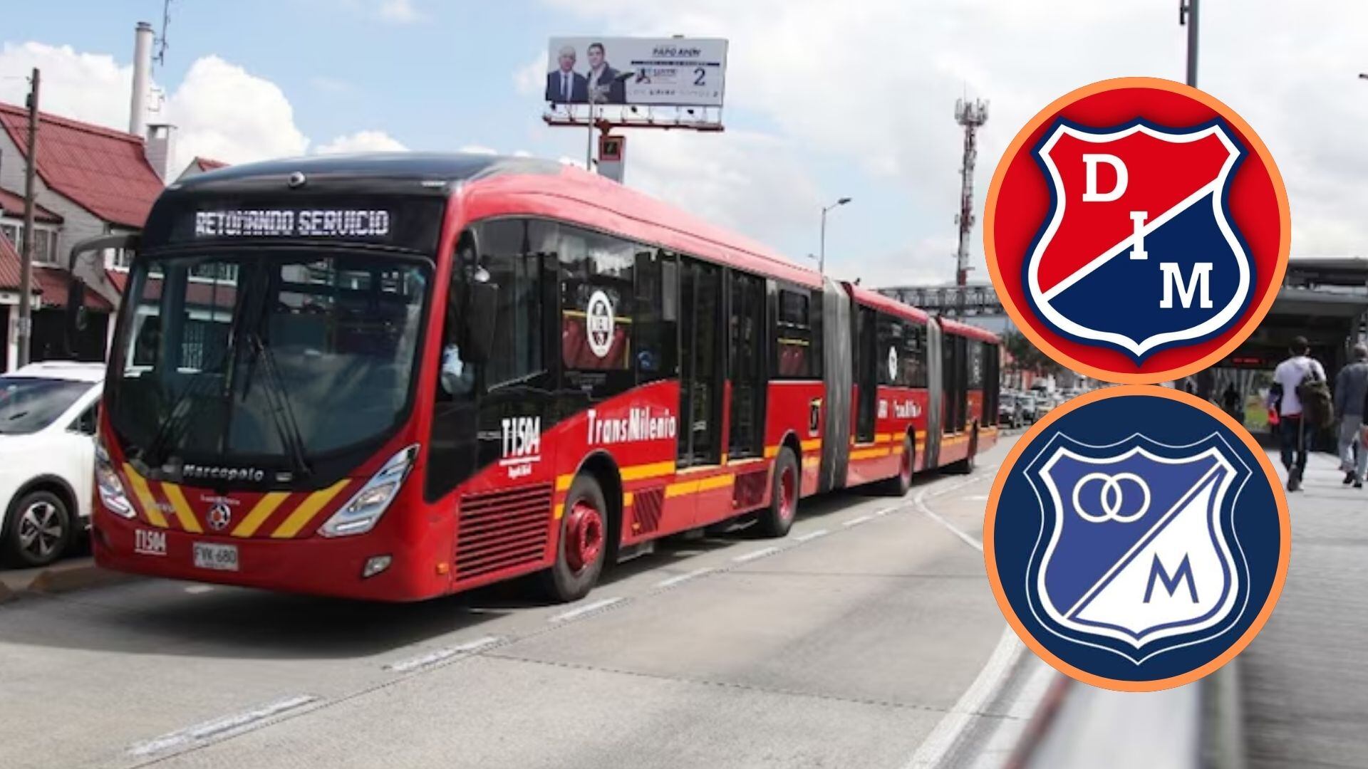 Operativos de movilidad activados en el norte de Bogotá obligarán a ajustes temporales en varias rutas del sistema. - crédito TransMilenio, Millonarios y Medellín