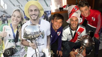 Nahuel Gallardo con los trofeos