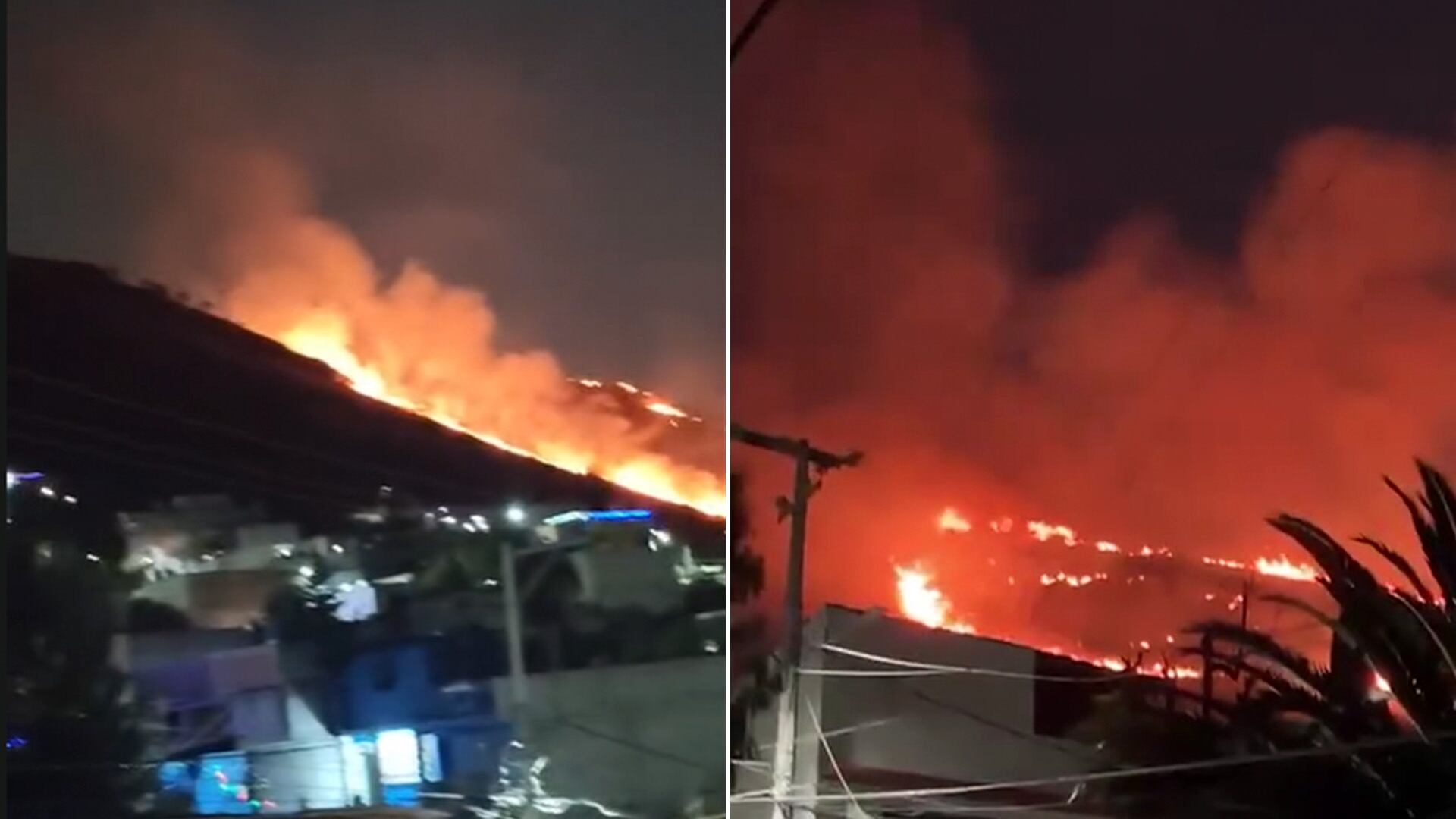 Fuerte incendio se registra en Loma de Tepeolulco, Ecatepec