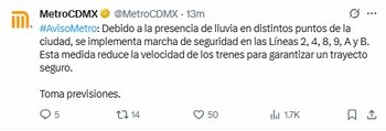 Actualización del metro en CDMX.