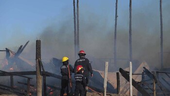 La estructura del balneario quedó