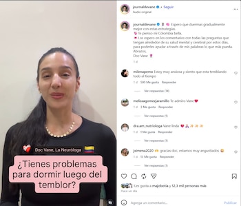 La doctora Benjumea compartió el video en su cuenta de Instagram el jueves 13 de agosto de 2026 - crédito @journaldevane/IG