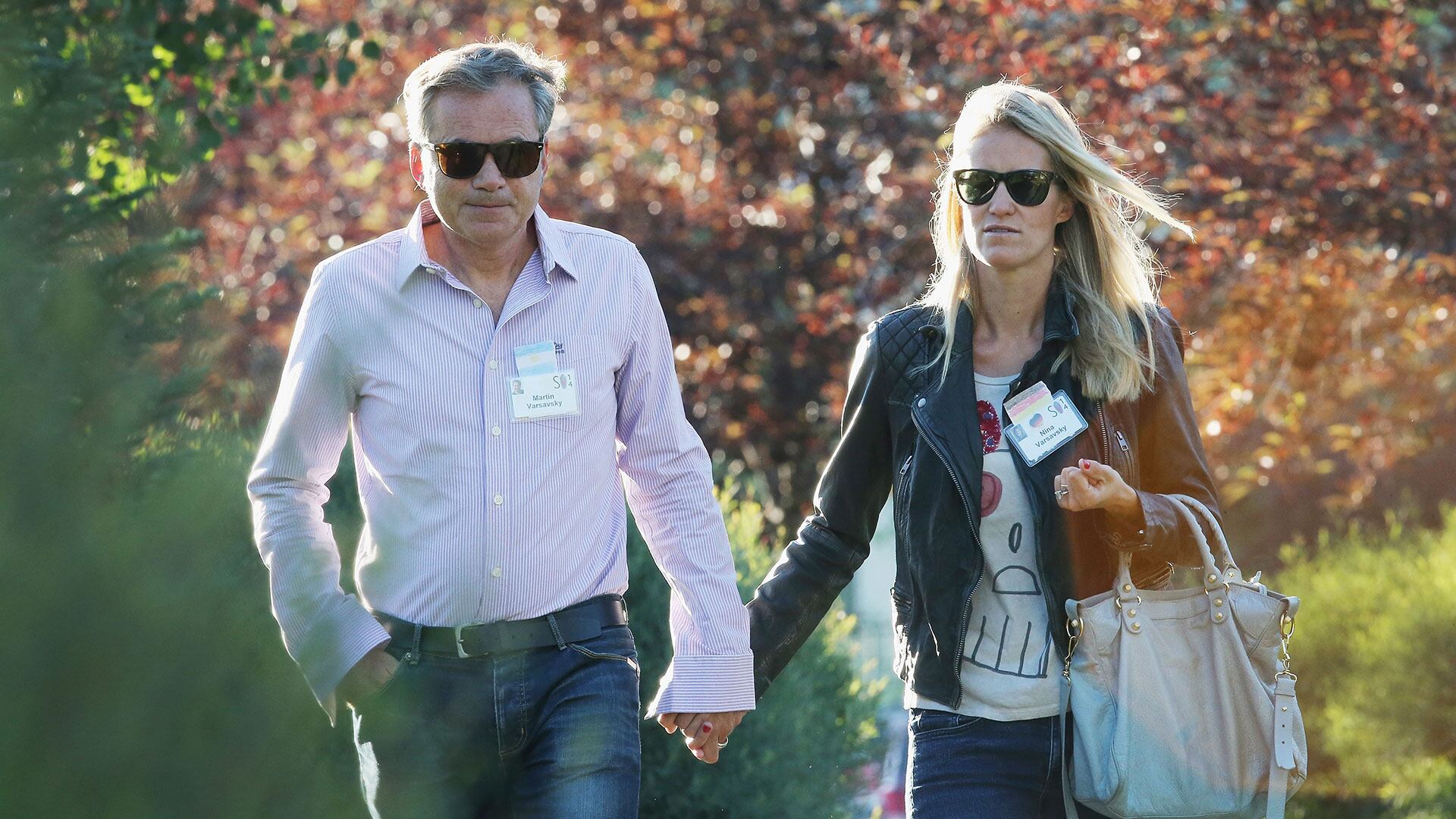 El empresario y su esposa Nina, en uno de los encuentros de millonarios en Sun Valley, California, EEUU