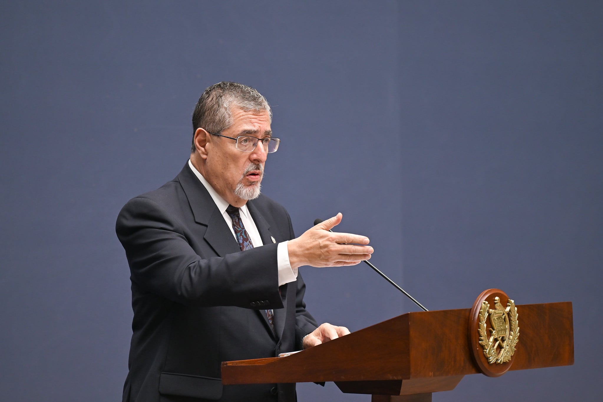 Bernardo Arévalo informó sobre el cambio durante la conferencia de prensa La Ronda de este miércoles 30 de septiembre. (Gobierno de Guatemala)