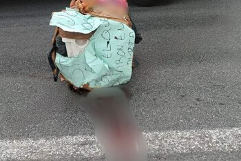 El narcomensaje que se colocó