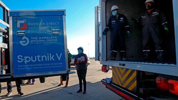 La dotación llegó al Aeropuerto