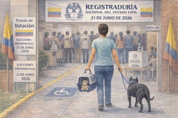 La legislación electoral vigente permite la presencia de animales de compañía en los centros de votación pero recomienda evaluar las condiciones antes de acudir con mascotas - crédito Imagen Ilustrativa Infobae