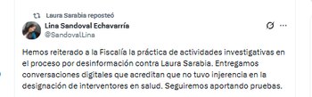La abogada Lina Sandoval Echavarría,
