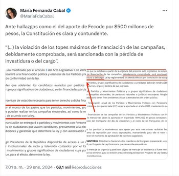 María Fernanda Cabal habla de