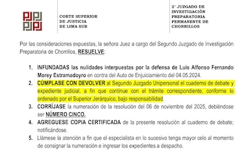Juzgado ordena que continúe el juicio a Ricardo Belmont