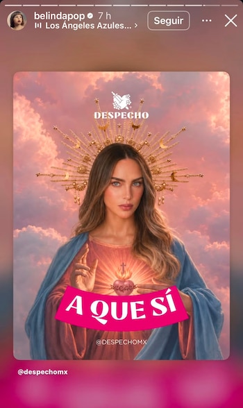 Captura de pantalla del Instagram de Belinda