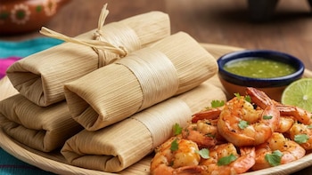 Tamales de camarón: un platillo