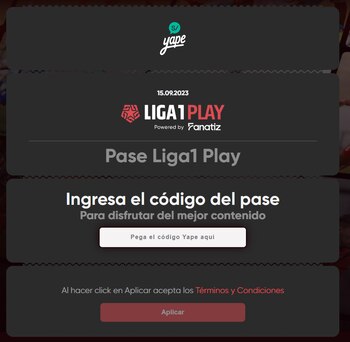 Página donde se podrá acceder