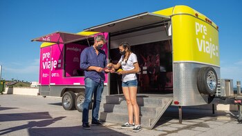 Sobre Playa Grande se instaló
