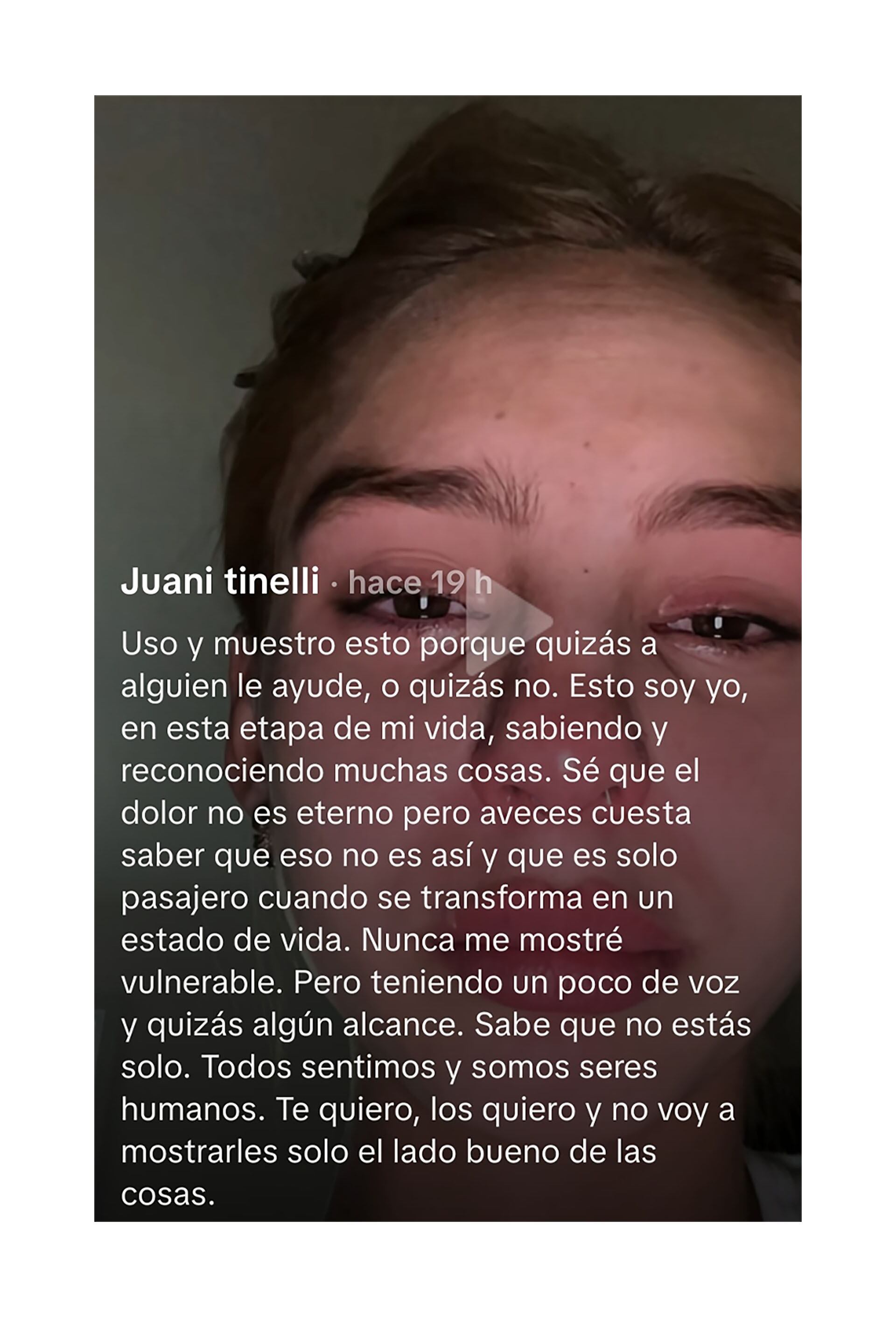 Juanita Tinelli conmueve en redes al mostrar su lado más vulnerable y hablar de su dolor emocional