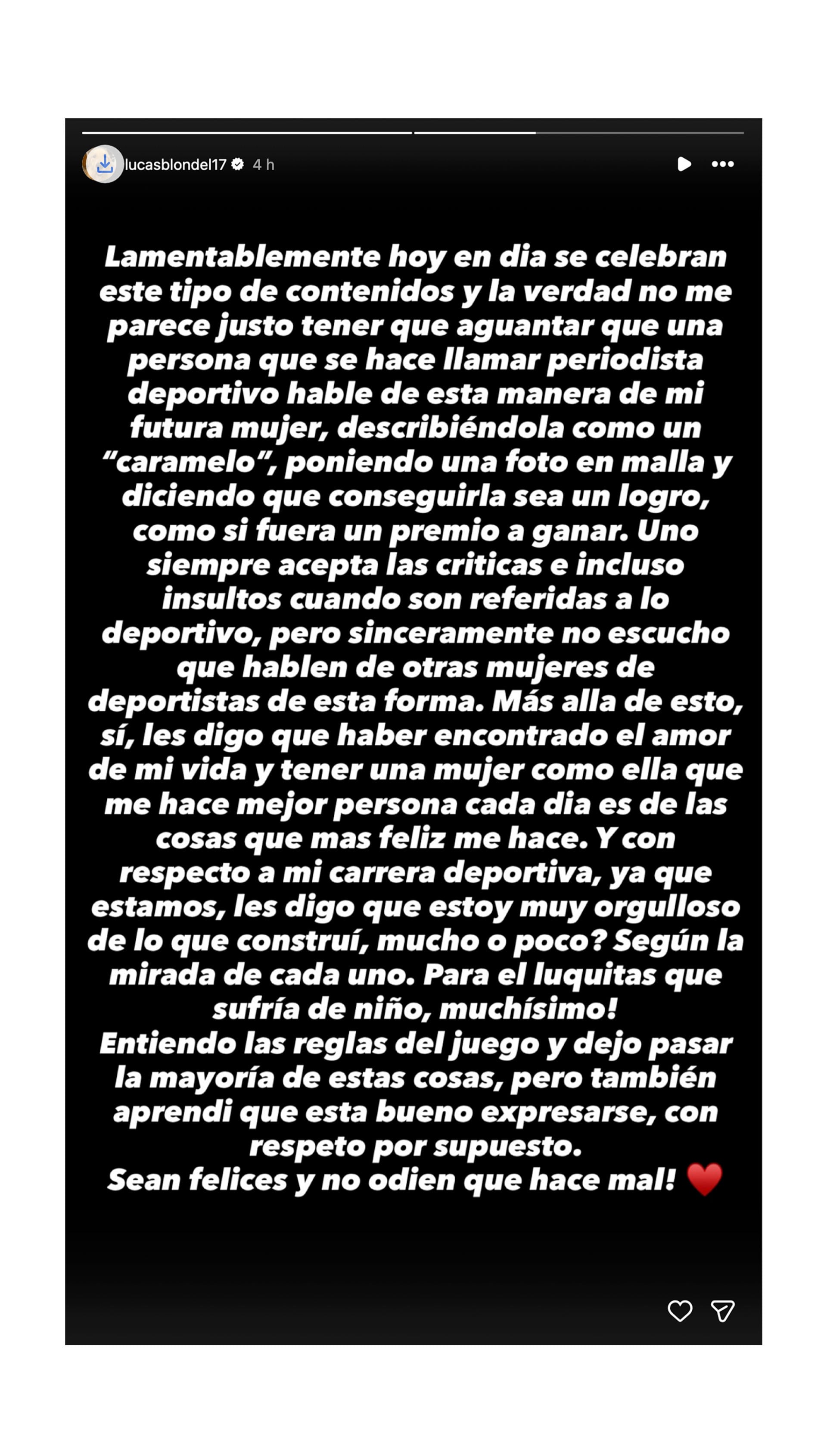 El comunicado de Blondel