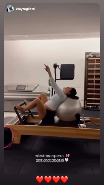 Sabatini eligió hacer pilates durante