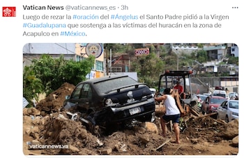Mensaje del Papa Francisco por el Huracán Otis.