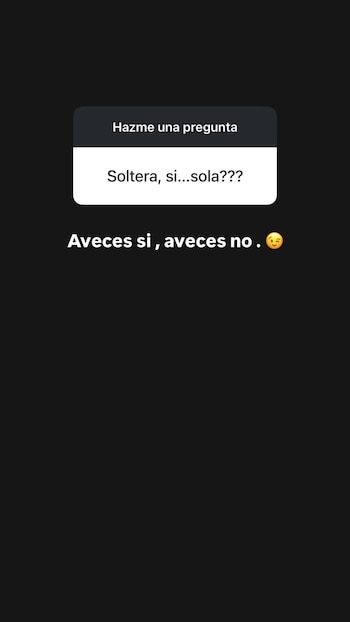 Sabrina Rojas respondió que está soltera, pero fue ambigua al responder si está "sola": "A veces sí, a veces no"
