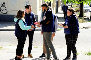 Los censistas uruguayos durante la fase experimental del estudio. Foto: Presidencia de Uruguay.