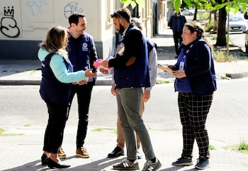 Los censistas uruguayos durante la