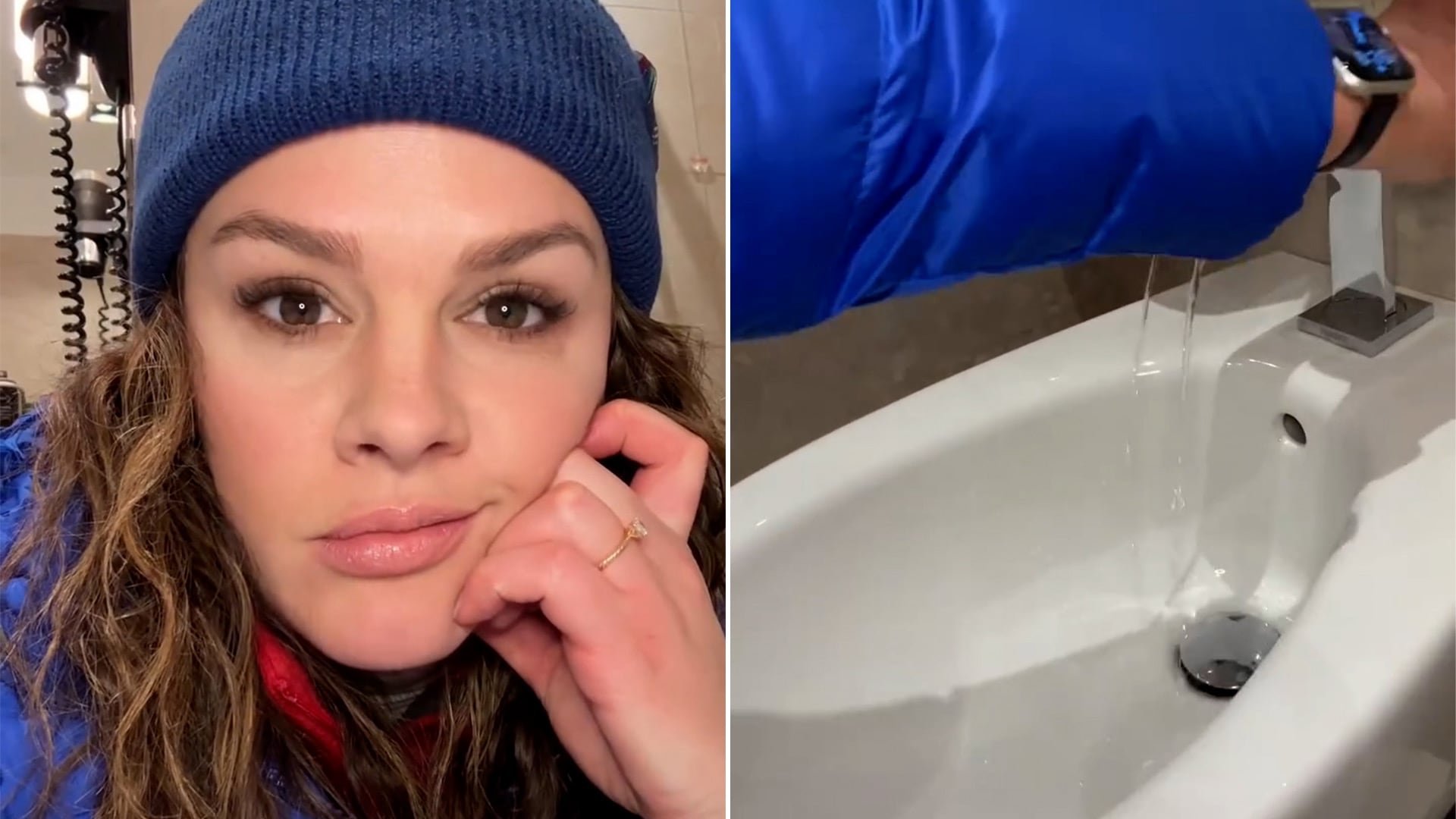La periodista Alicia Lewis muestra su sorpresa y desconcierto al encontrar un bidet moderno en la habitación de su hotel durante los Juegos Olímpicos de Invierno (Captura de video)