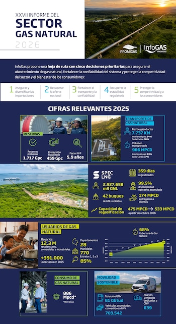 Promigas propuso asegurar importaciones, reactivar la exploración, ampliar el transporte y sostener inversiones para recuperar la seguridad energética y la autosuficiencia de gas natural en Colombia.