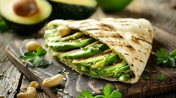 Pan Pita recién horneado servido