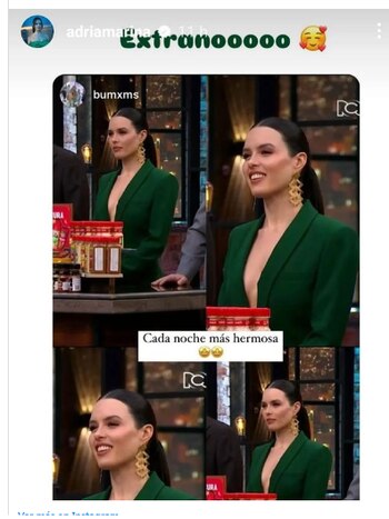 Adria Marina revela lo que más extraña de "MasterChef Celebrity Colombia" - crédito @bumxms/Instagram