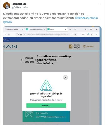 Queja de la usuaria Isa