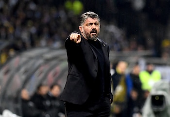 Gennaro Gattuso vería bien la llegada de Giménez a la Lazio para reforzar su propuesta ofensiva. EFE/ NIDAL SALJIC