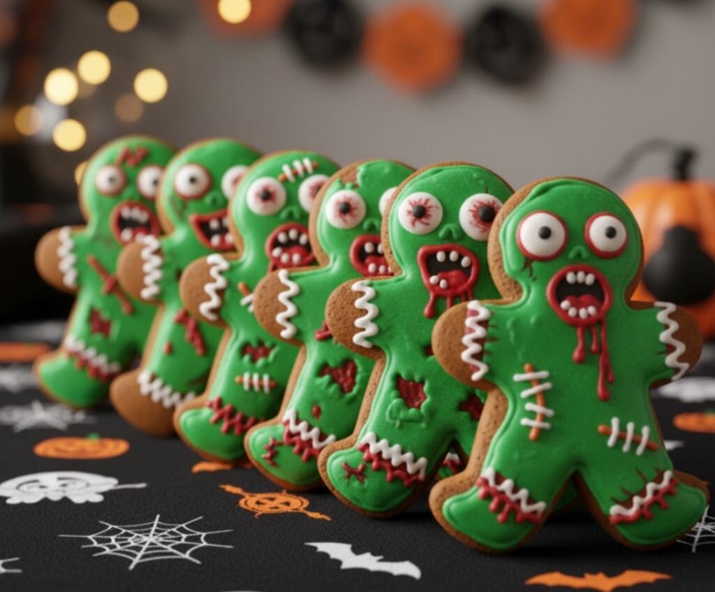 Versiones zombies del clásico hombre de jengibre listas para decorar con colores y formas terroríficas junto a los más pequeños (Imagen Ilustrativa Infobae)