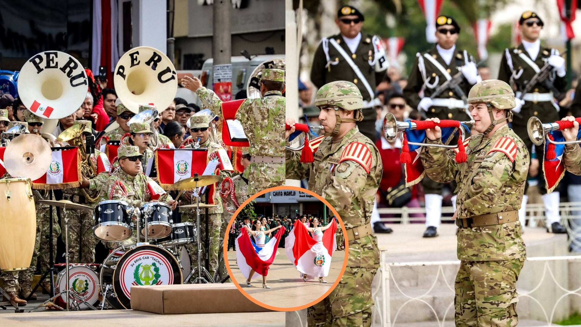 Tacna celebró Fiestas Patrias con el tradicional contrapunto de bandas militares de Perú y Chile y un mensaje de integración fronteriza