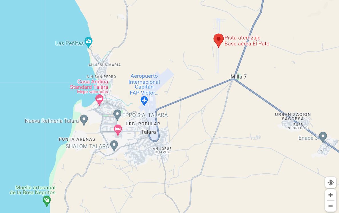 Aquí se ubicará el primer Puerto Espacial del Perú. - Crédito Captura de Google Maps