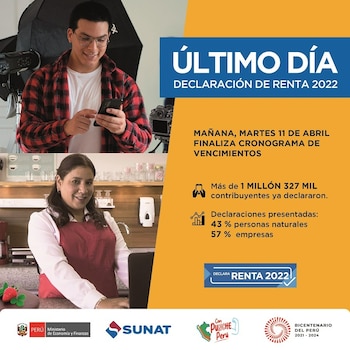 Sunat: Hoy vence el plazo