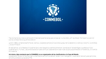 Comunicado de Conmebol