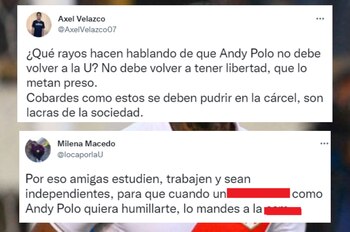 Usuarios estallan contra Andy Polo.